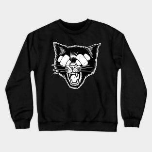 Black Band-aid Cat Crewneck Sweatshirt